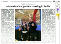 Olympisches Amateurboxen - Alexander Graf gewinnt vorzeitig in Berlin